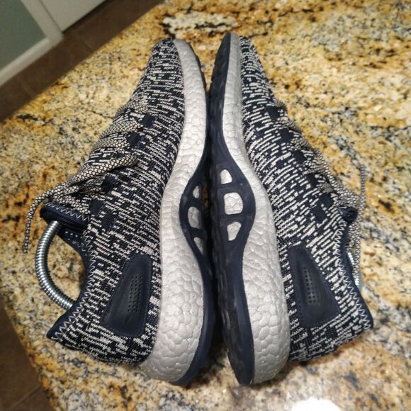 Adidas Pureboost Legend Ink Running Shoes Blue CG2988 Space Dye Men's Sz 7.5 - Picture 6 of 12